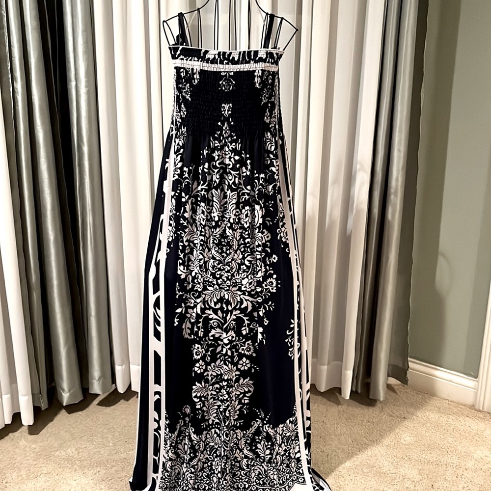 Navy and white maxi dress - size S - Picture 1 of 4